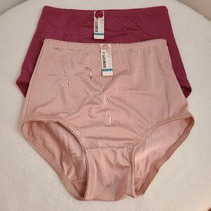 B2BODY 2pk Satin High Waist Light Tummy Control Girdle Panties Size M